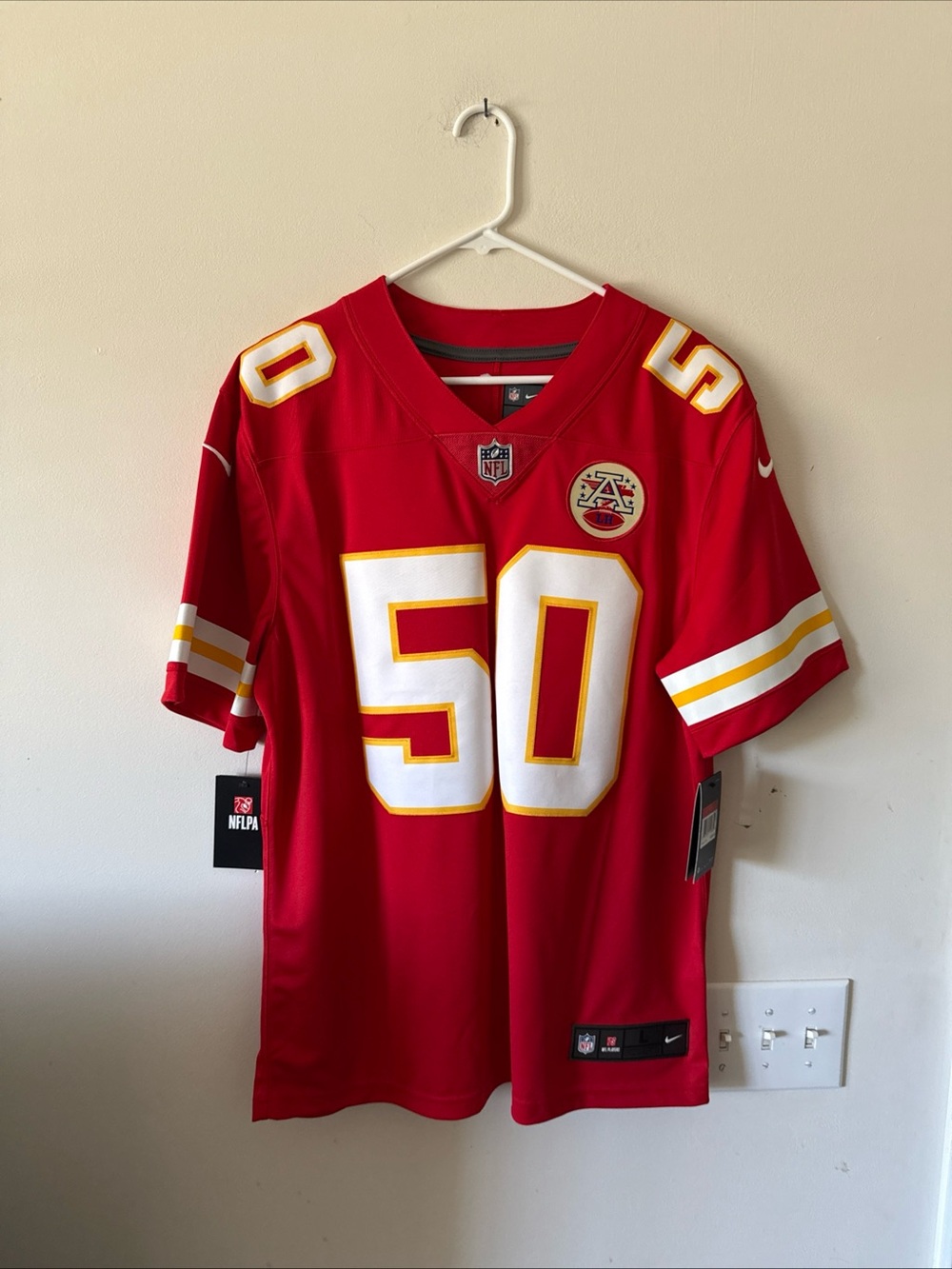 Men’s Nike Justin Houston #50 KC Chiefs Vapor Lmtd NFL Jersey Sz L - NWT RARE